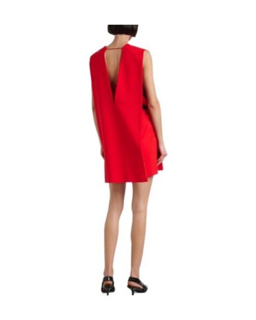 Sportmax Red Caped Minidress