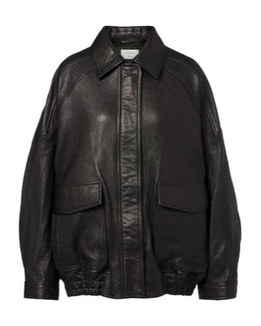Rohe Black Leather Blouson Jacket