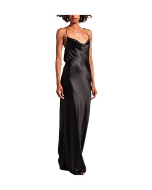 Saint Laurent Black Satin Dress
