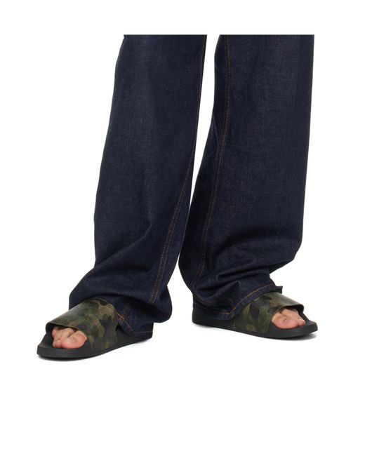 COACH Black Round Toe Slippers for men