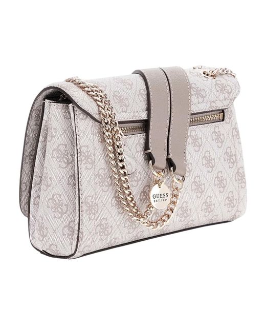 Guess Gray Noelle 4G Logo Crossbody