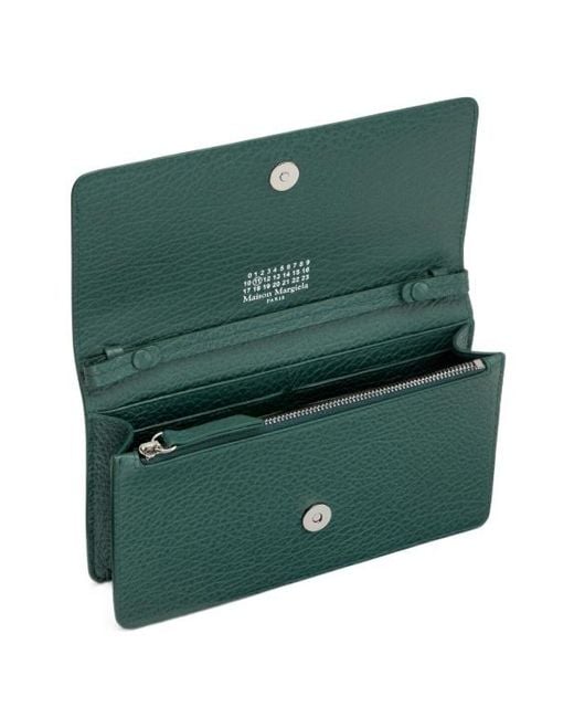 Maison Margiela Green Chain Strap Leather Wallet