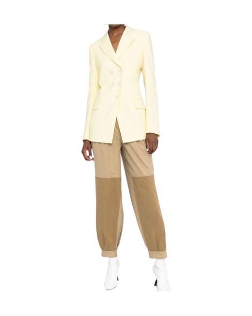 Stella McCartney Yellow Double Breasted Tailored Jacket