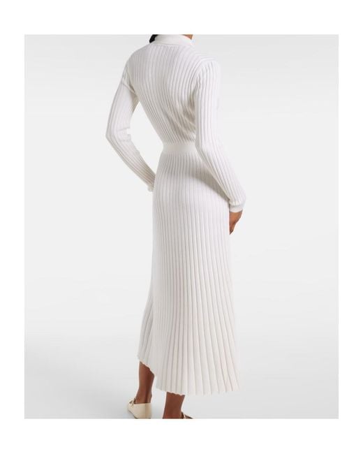 Gabriela Hearst White Ardor Silk And Cashmere Maxi Dress