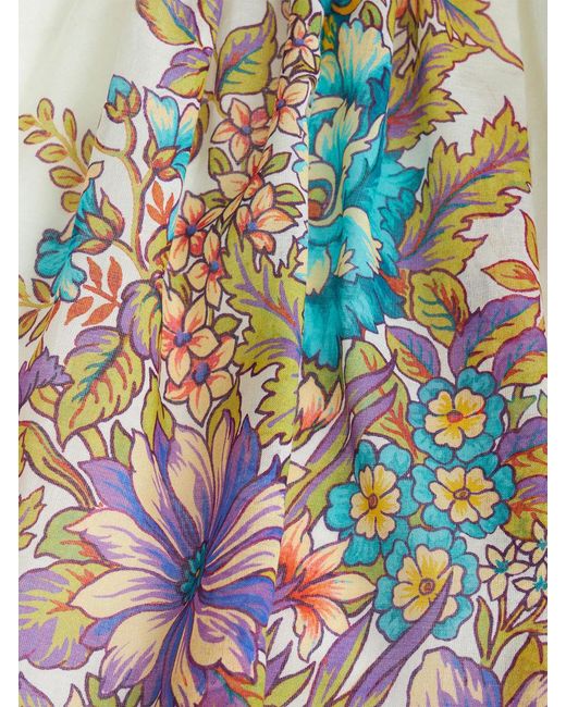 Etro White Floral Printed Long-Sleeved Blouse
