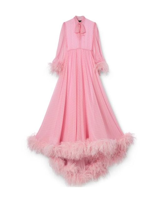 Gucci Pink Printed Silk Chiffon Dress