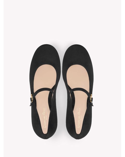 Gianvito Rossi Black Mary Jane Block-Heel Pumps