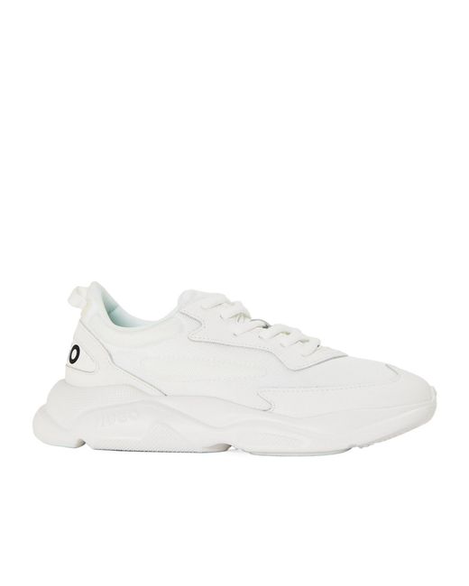 Boss White Classic Low-Top Trainers
