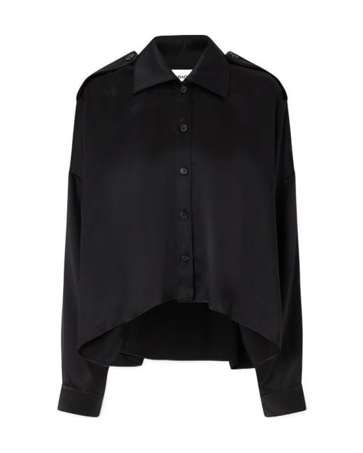Khaite Black Casual Cropped Shirt