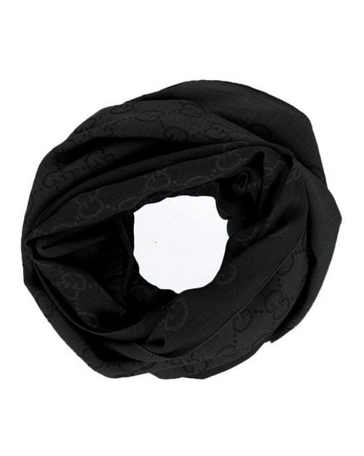 Gucci Black Jacquard Scarf