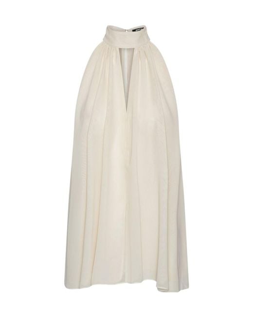 ROTATE BIRGER CHRISTENSEN White Halterneck Bow Top