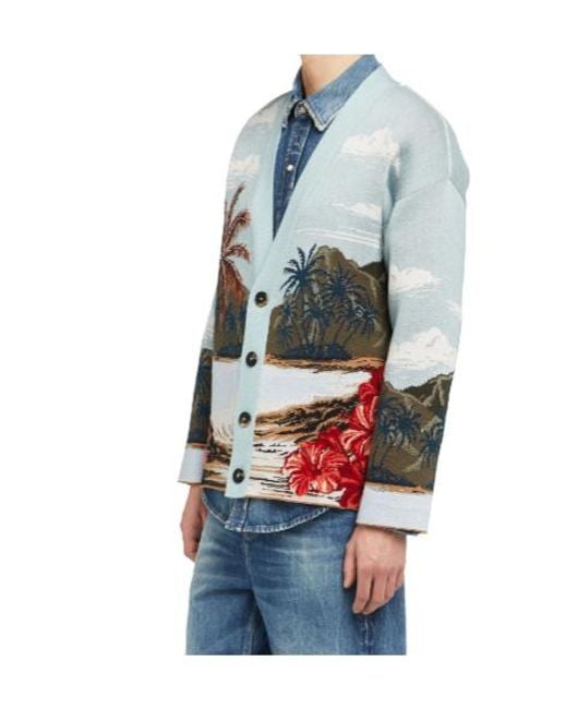 Alanui White Hidden Bay Cardigan for men