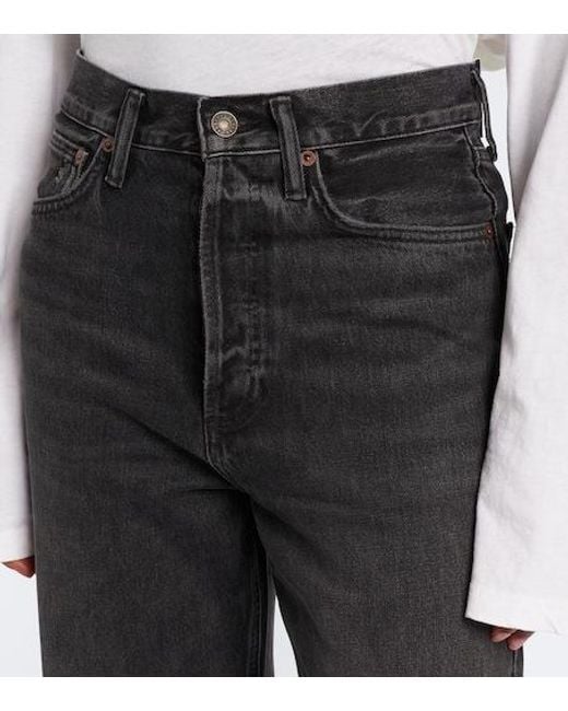 Agolde Black Vintage Loose Straight Jeans