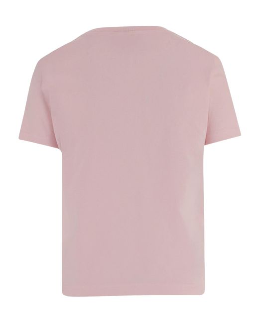Casablanca Pink Logo Printed Crewneck T-Shirt