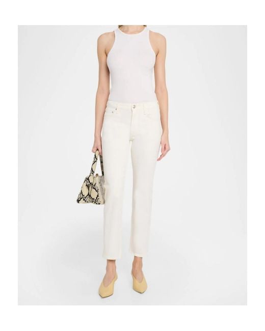 Rag & Bone White Belt Loop Jeans
