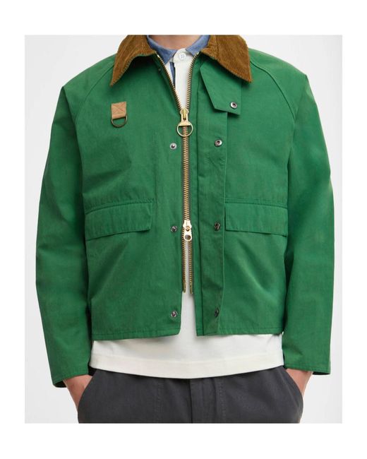 Barbour Green Spey Oversized Jacket for men