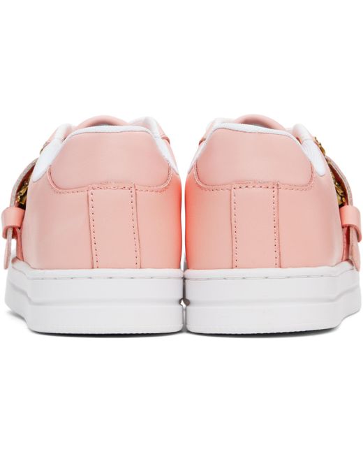 Versace Jeans Pink Baroque-Buckle Sneakers