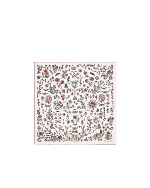 Dior White Cabinet De Curiosités 70 Square Scarf