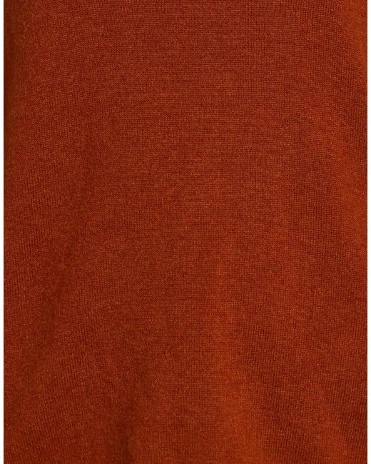 Max Mara Brown Solid Color Knitted Turtleneck Sweater