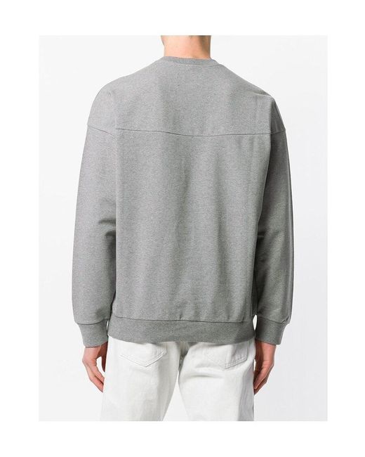 Moschino Gray Logo Printed Sweater for men