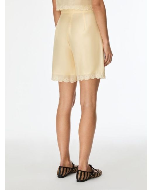 iBlues Natural Embroidered Bermuda Shorts