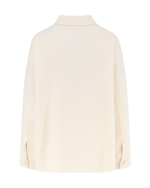 Aspesi Natural Button-Front Long-Sleeve Casual Jacket