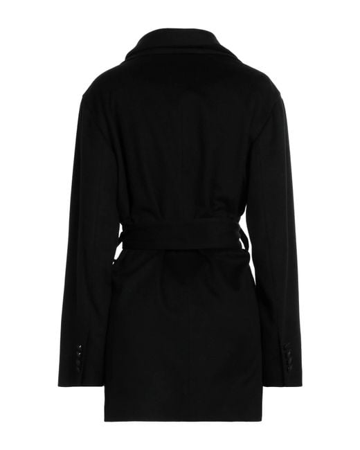 Dolce & Gabbana Black Solid Color Long Trench Coat
