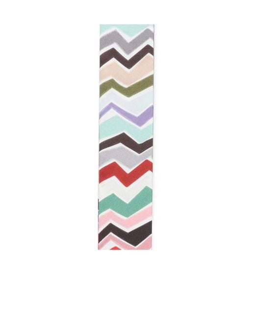 Missoni White Zigzag-Print Scarf