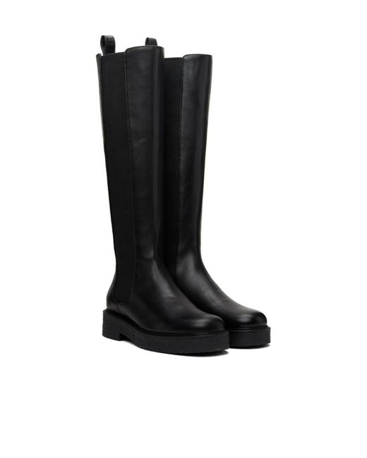 Palomino Leather Knee High Boots with Fringe and Studs main image 0