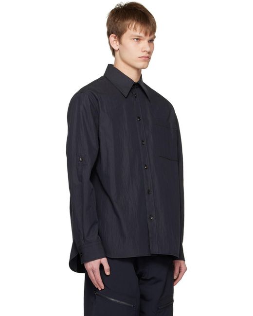 Bottega Veneta Blue Long Sleeved Buttoned Shirt for men