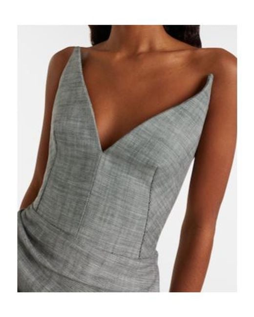 Maticevski Gray Saucy Minx Cotton Midi Dress