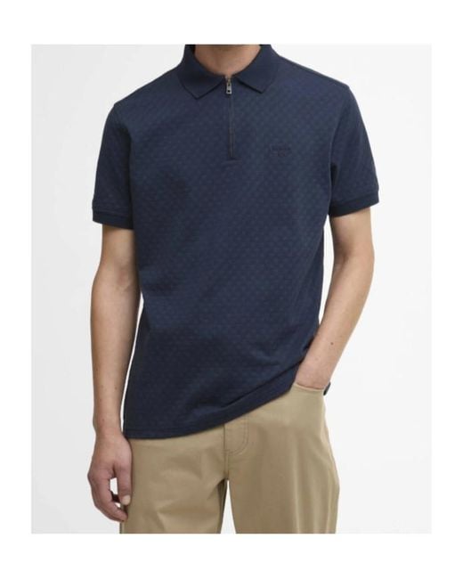 Barbour Blue Hockham Tailored Polo Shirt for men