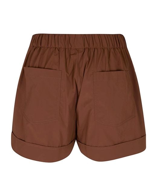 Herno Brown Drawstring Cuffed Shorts