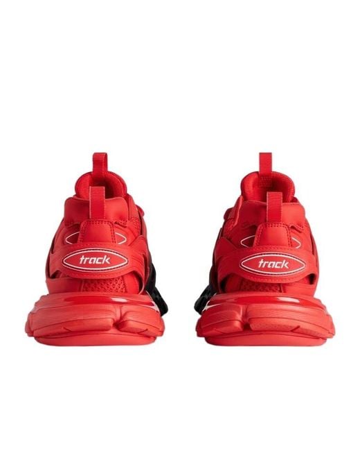 Balenciaga Red Track Gradient Lace-Up Sneakers for men