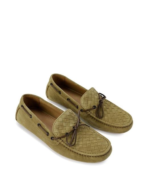 Bottega Veneta Green Weave Details Love Shoes for men