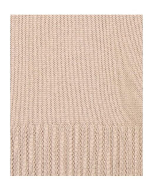 Fedeli Natural Long-Sleeved Crewneck Jumper