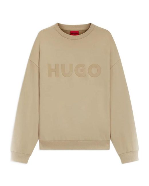 Boss Natural Logo-Embossed Sweatshirt for men