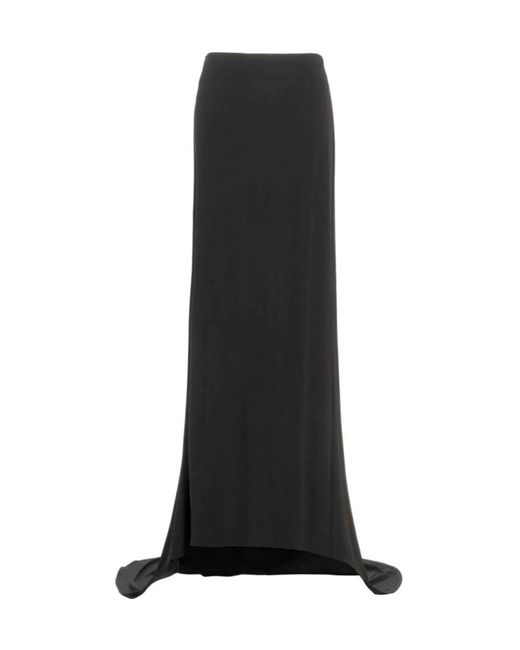 Magda Butrym Black Asymmetric Long Skirt