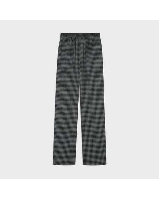 Céline Gray Wool Straight-Leg Jogging Pants