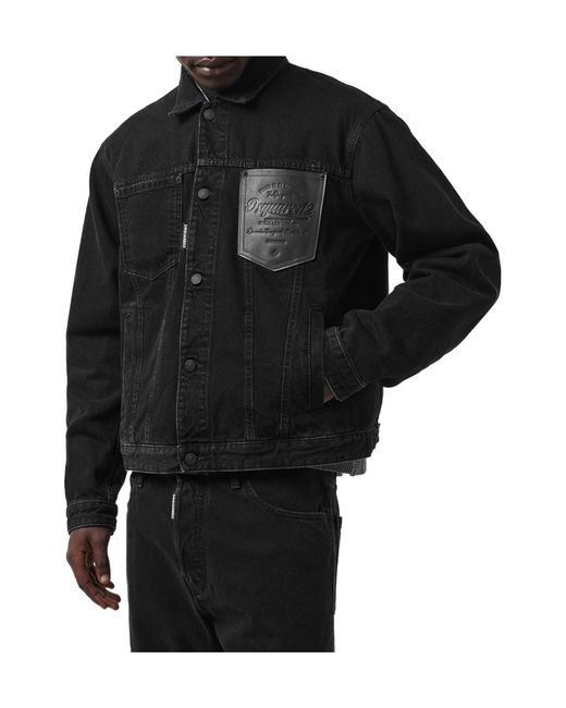 DSquared² Black Washeddenim Jacket for men
