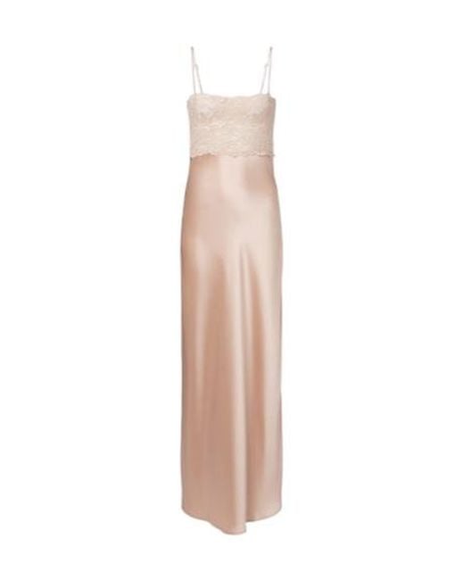 AYA MUSE White Myra Lace And Satin Gown