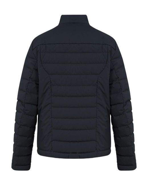 Boss Blue Quilted Patch Down Jacket for men