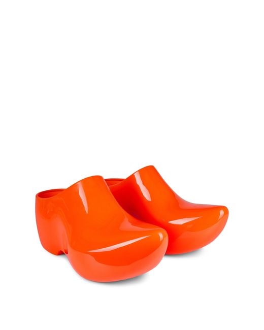 Balenciaga Orange Techno Flat Sandals for men