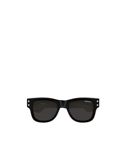 Montblanc Black Eyewear Square Frame Sunglasses for men