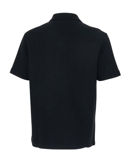 Jil Sander Black Polo Shirt With Classic Collar for men