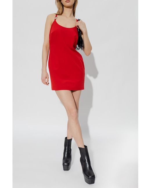 Heron Preston Red Crossover Strap Dress