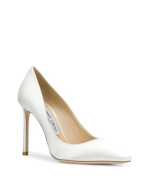Jimmy Choo White Romy Pointed Toe Pumps