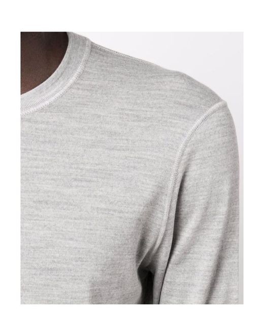 Jil Sander Gray Round Neck Sweater for men