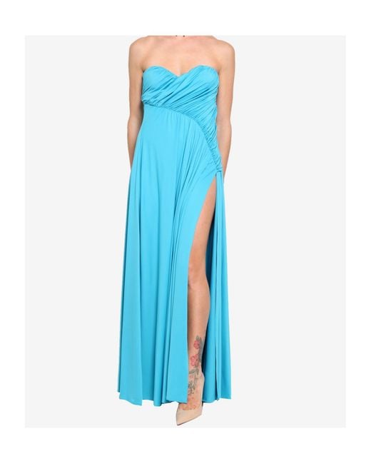 Aniye By Blue Ruffled Strapless Gown