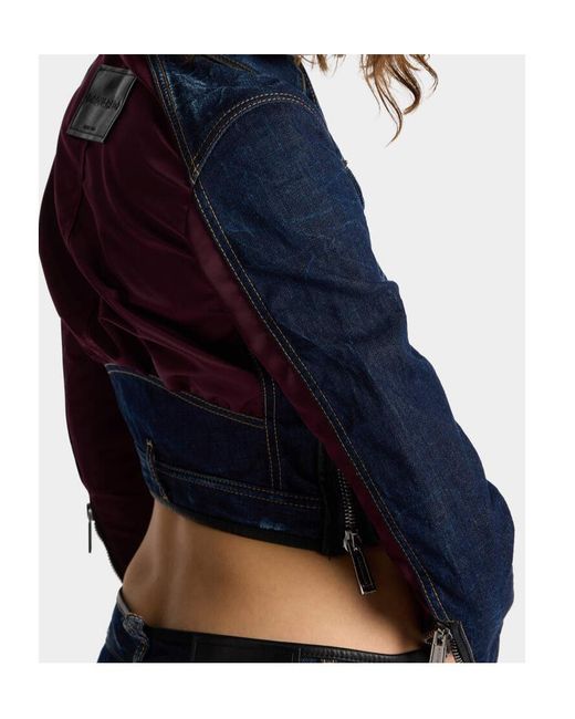 DSquared² Blue Dark Bomber Jacket